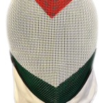 OK-Fencing Tőr Fejvéd fix béléssel, nemzeti színű festéssel